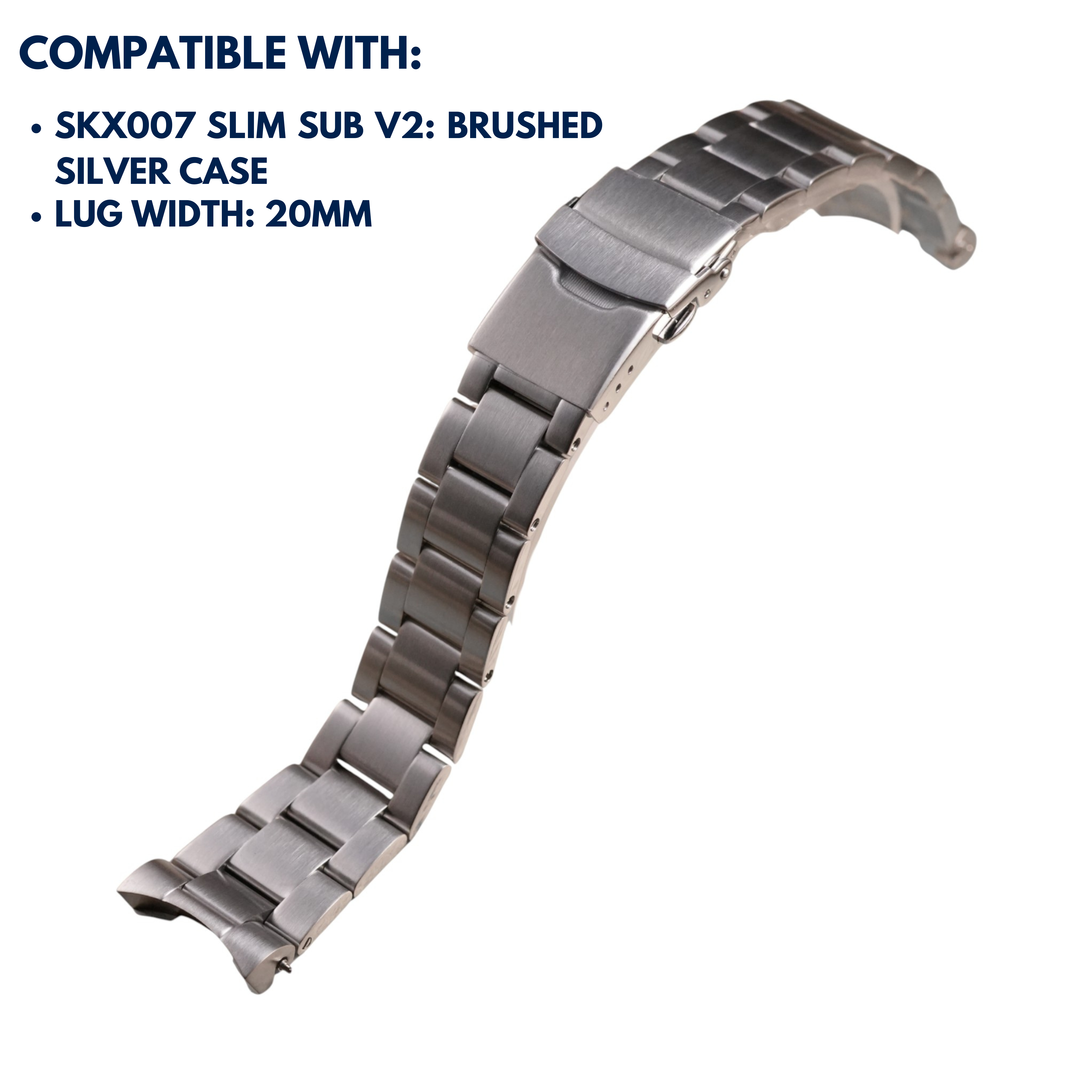 SKX007 Oyster V2: Brushed Silver Bracelet [Female Endlinks]