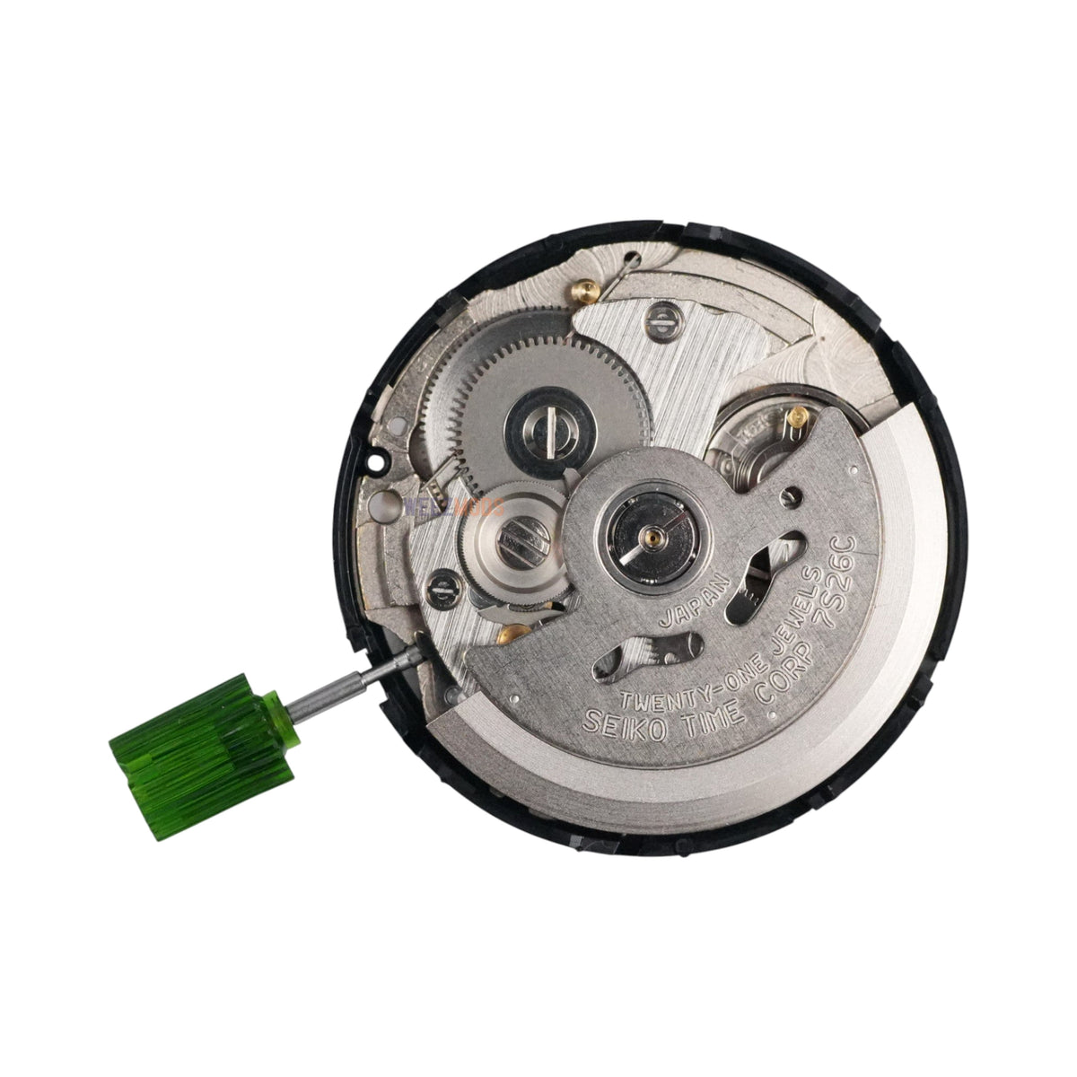 Seiko 7S26C: White Day-Date OEM Automatic Movement (3:80" Position)