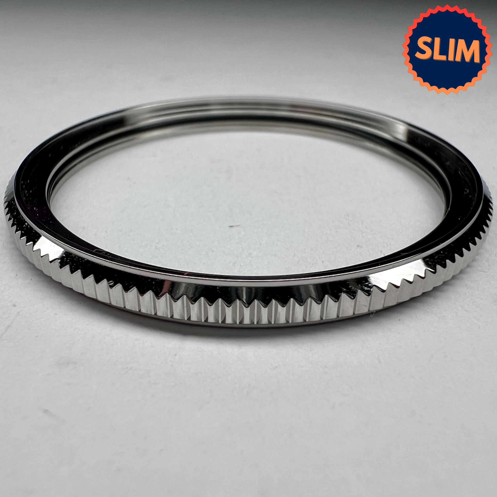 "Slim" Coin Edge Bezel: Polished Silver