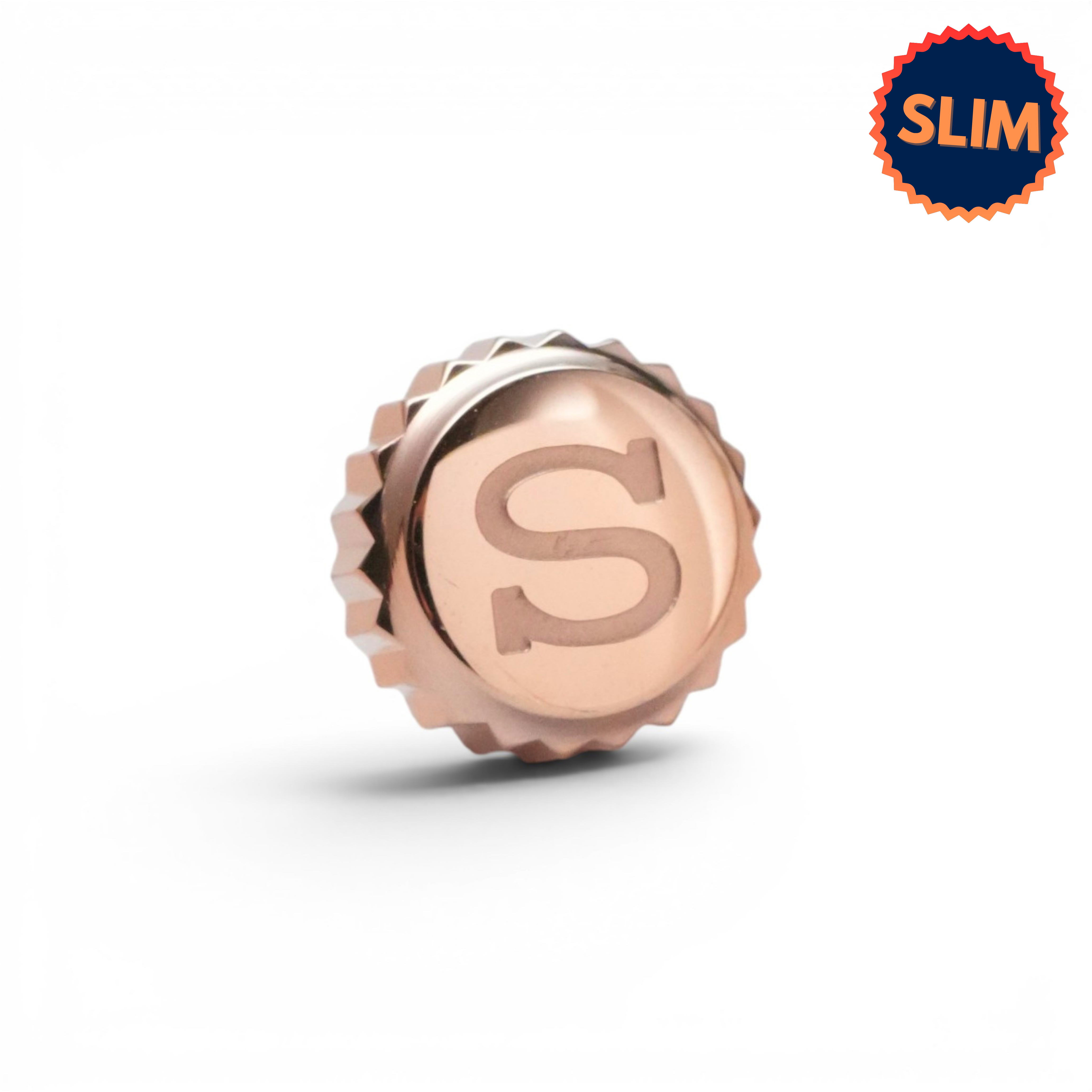 SKX007 Silm Crown: Polished Rose Gold with S
