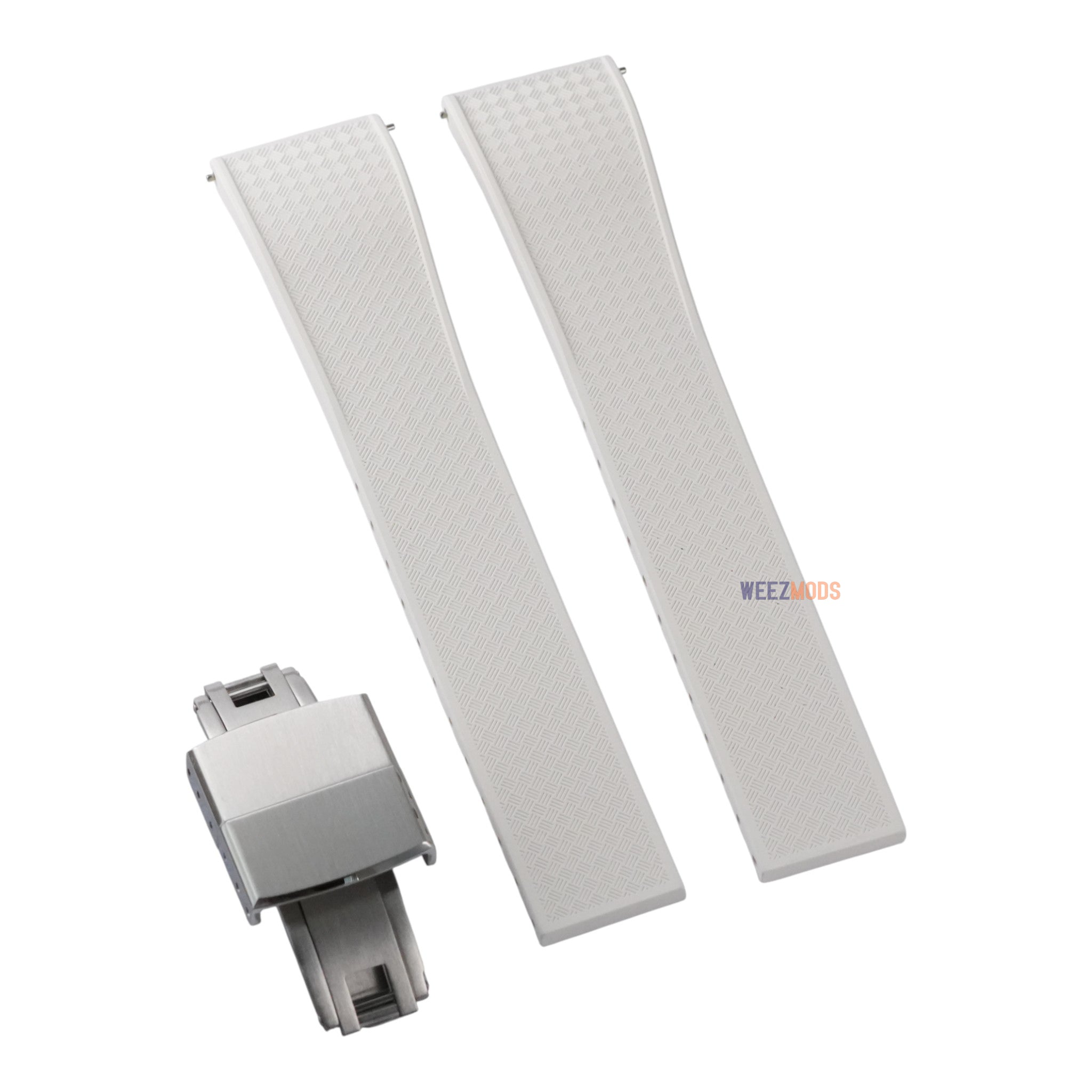 White Weaved: CTS Rubber Strap