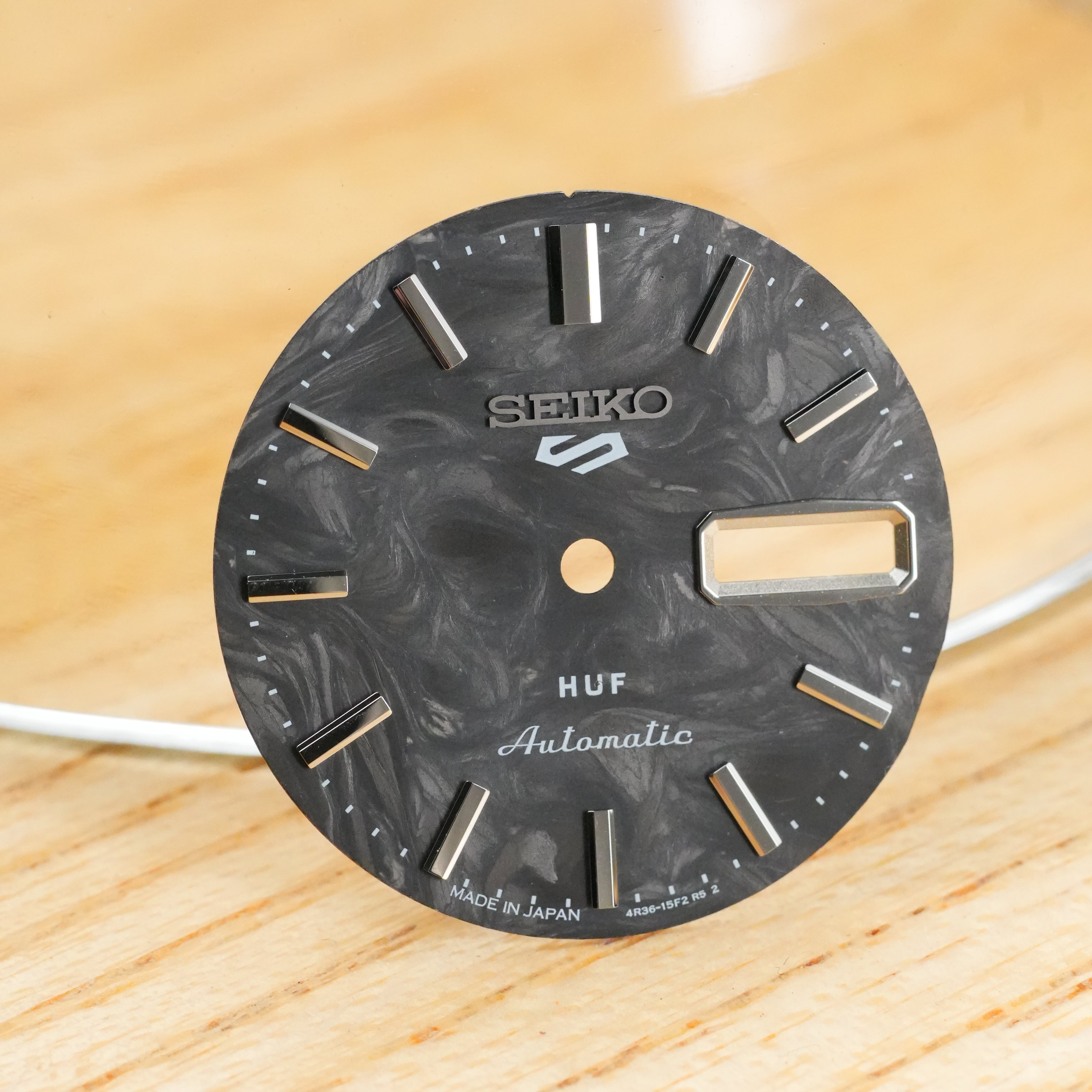 Seiko Black Carbon Fiber “HUF" OEM Dial