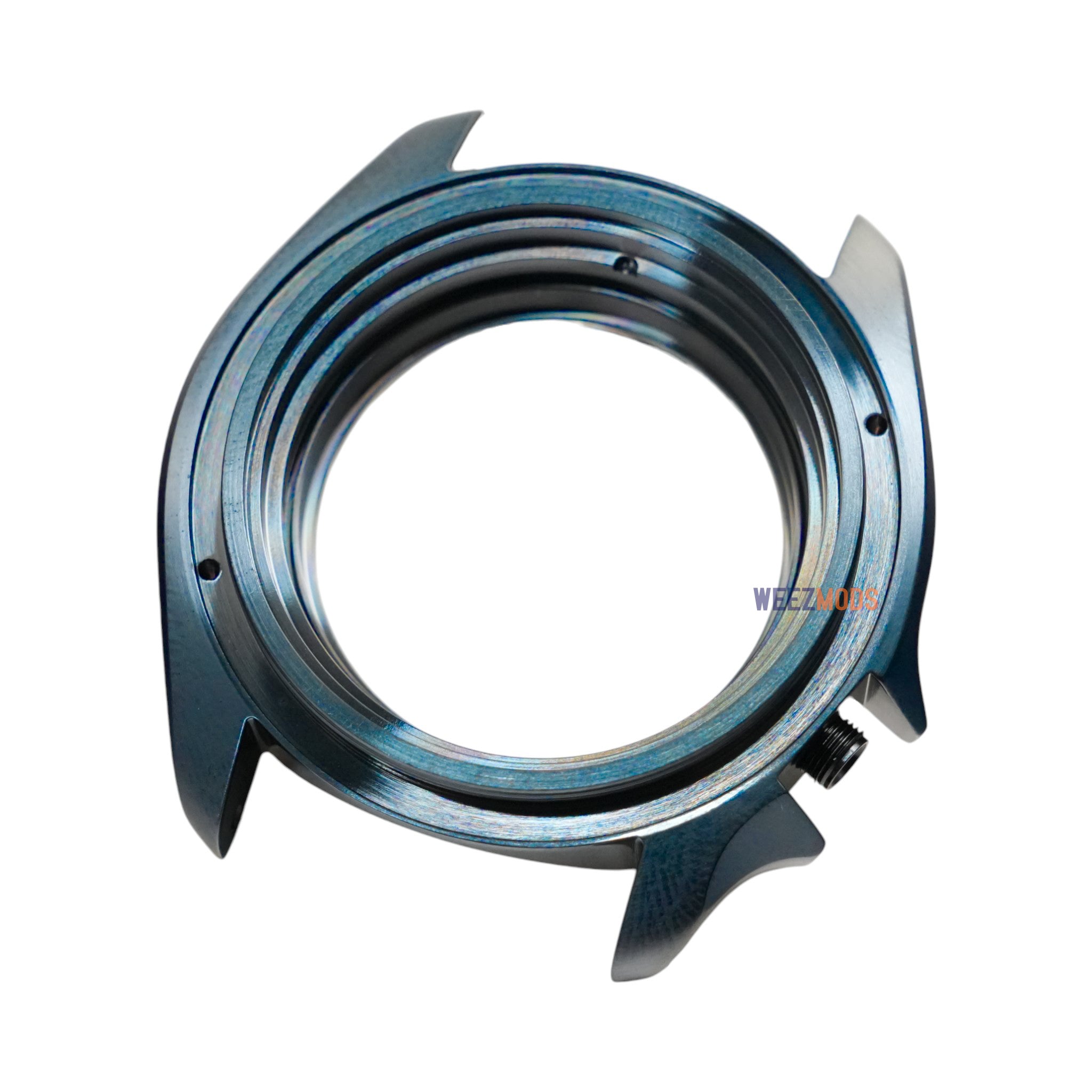 SKX007 3:80: Brushed Blue Case with Crown Guard