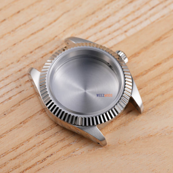 40MM Fluted: Brushed Silver with Dome Case