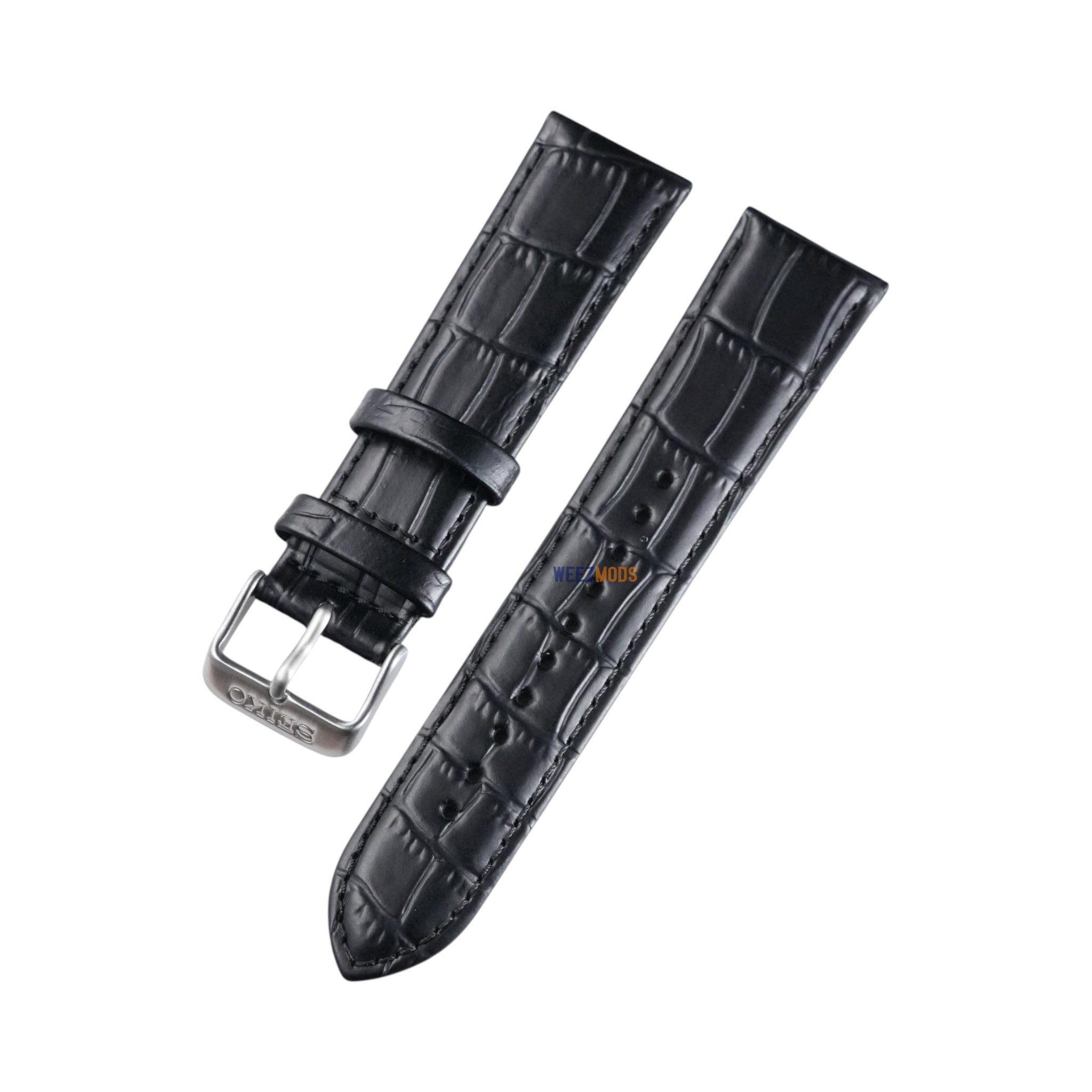 Seiko Presage: 'Cocktail' Black Alligator Leather Strap (22MM)