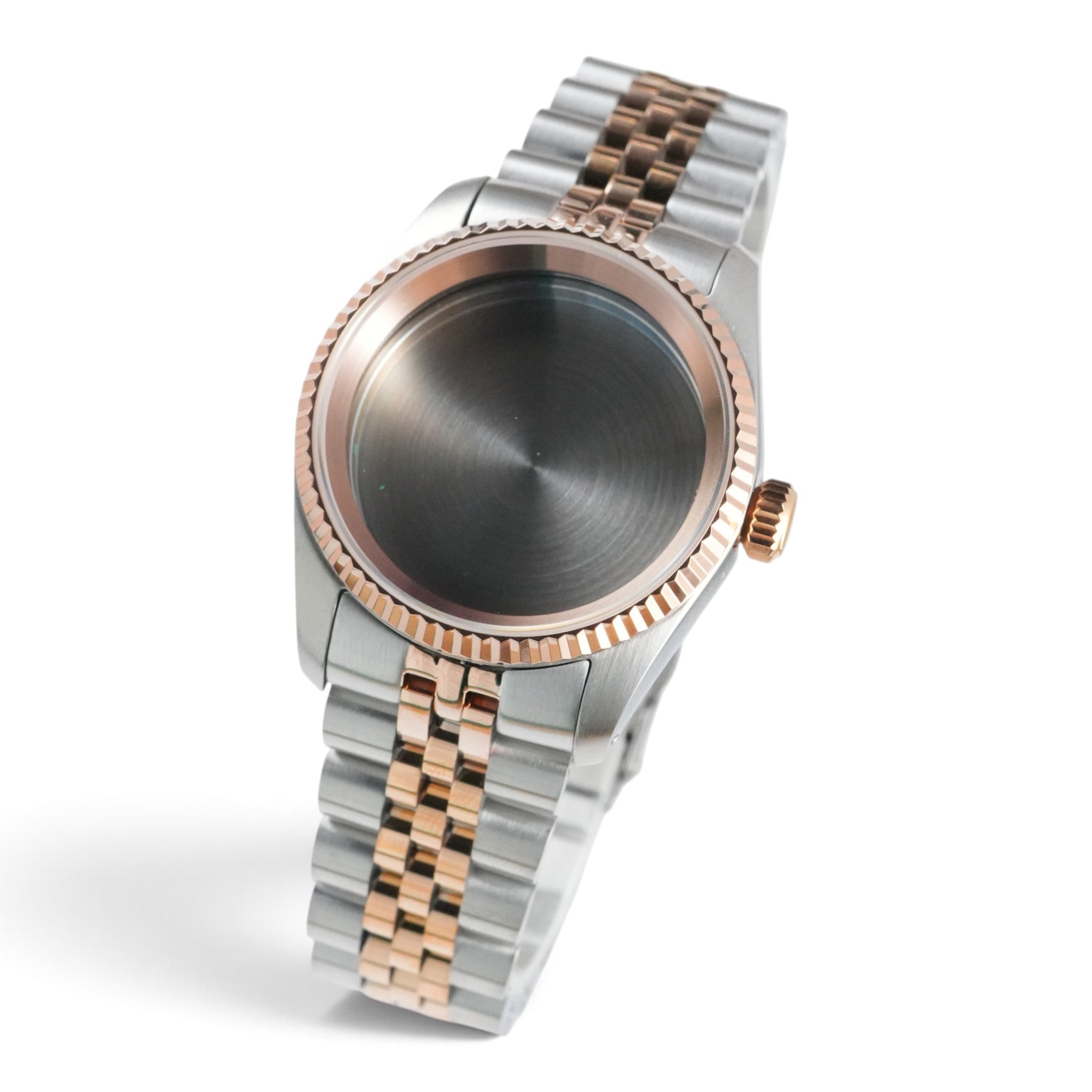 36MM Fluted TT: Brushed Rose Gold Case with Jubilee Bracelet