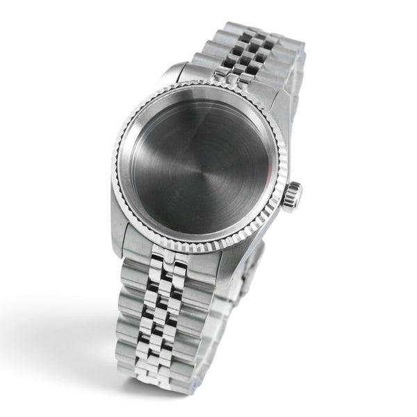 36MM Fluted: Brushed Silver Case with Dome & Jubilee Bracelet
