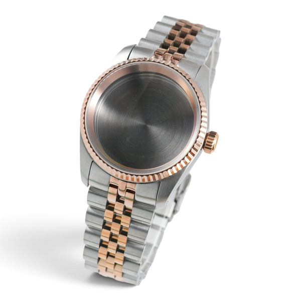 36MM Fluted TT: Brushed Rose Gold Case with Dome & Jubilee Bracelet