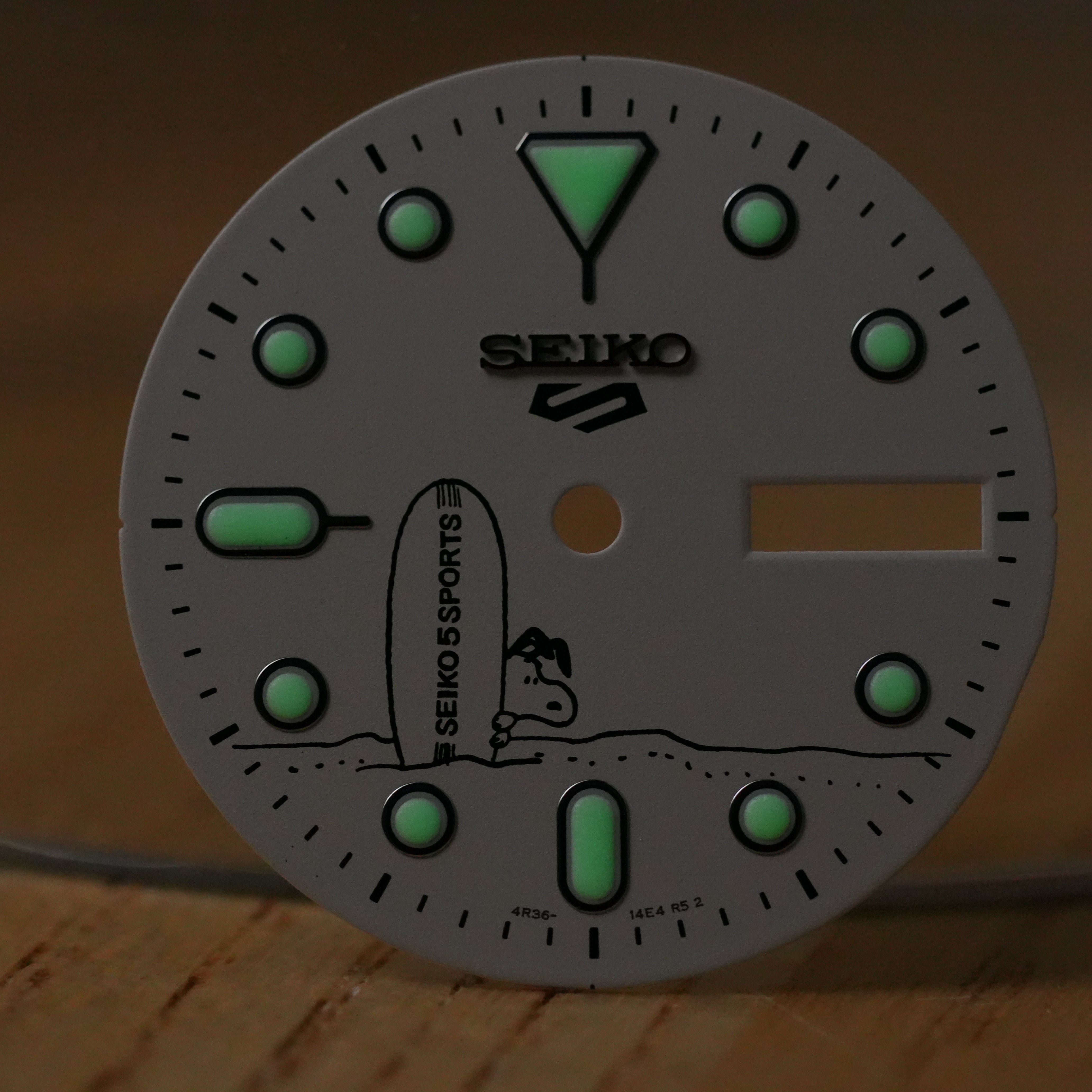 Seiko SRPK25 "Snoopy" OEM Dial (With Minute Markers)