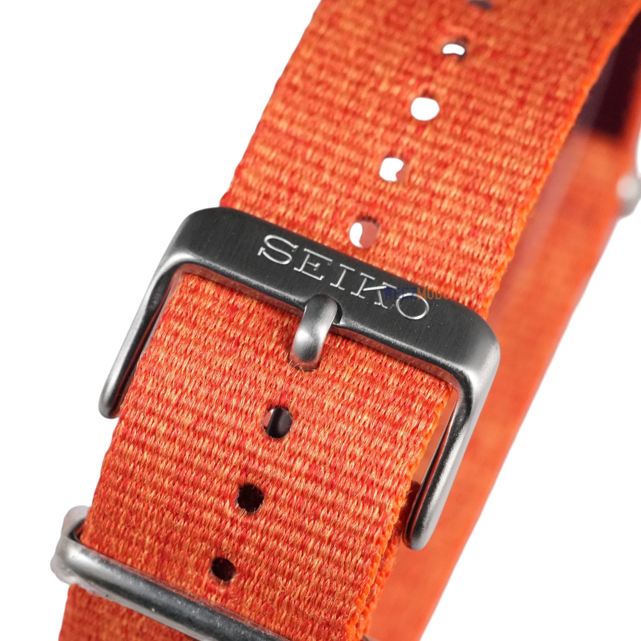 Seiko: Orange Speckle with Orange Lining Nato Strap (22MM)