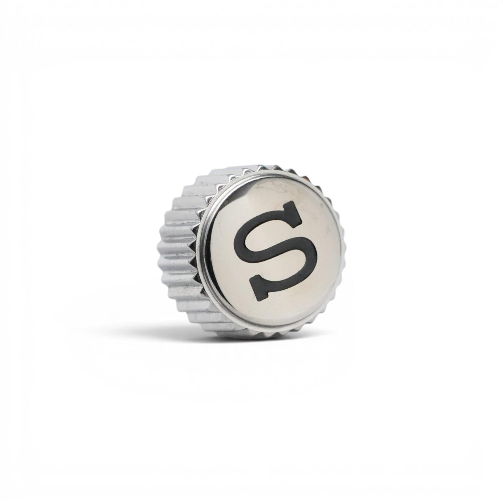 SKX007 Crown: Polished Silver with Black S