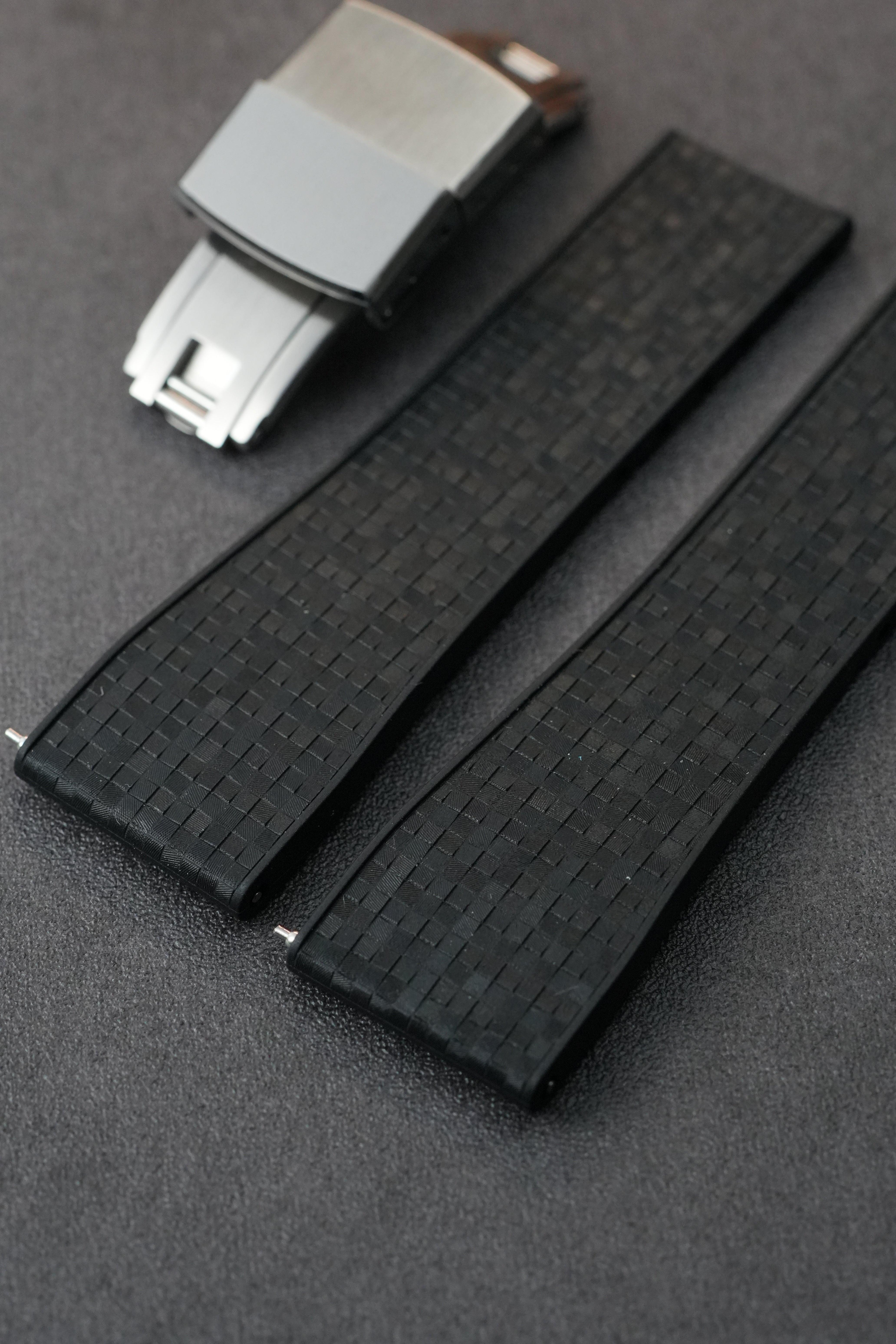 CTS FKM: Black Mosaic Rubber Strap