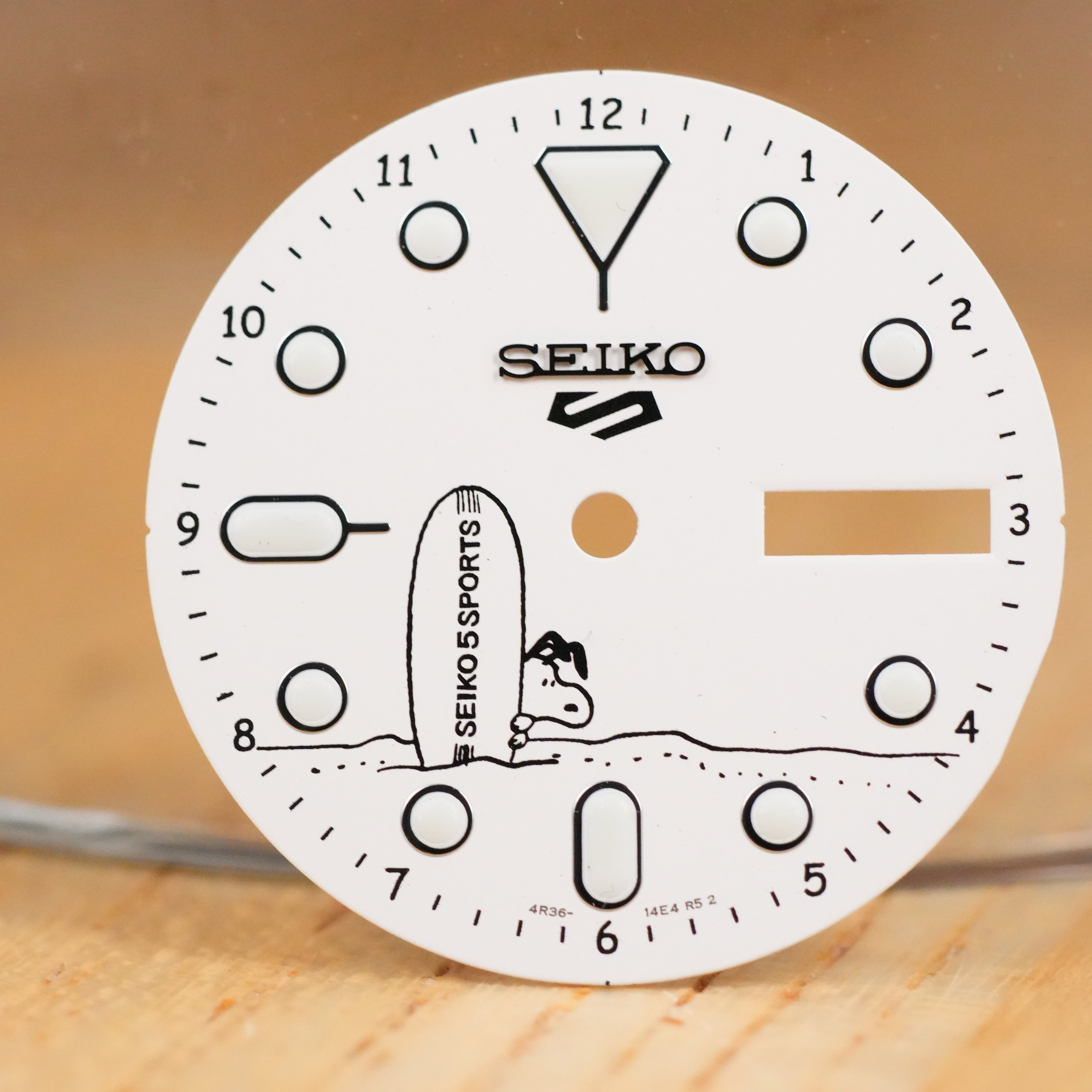 Seiko SRPK25 "5KX" Snoopy OEM Dial (With 12 Hour Markers)