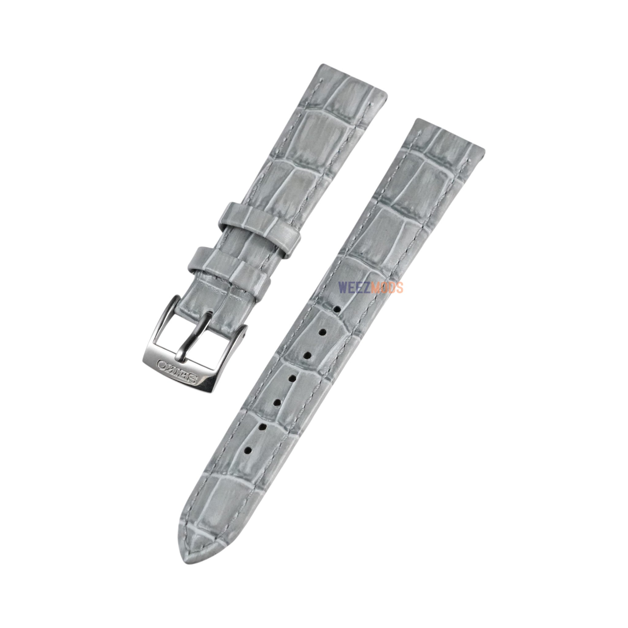 Seiko SWR099P1 : 'Presage' Gray Alligator Strap (16MM)