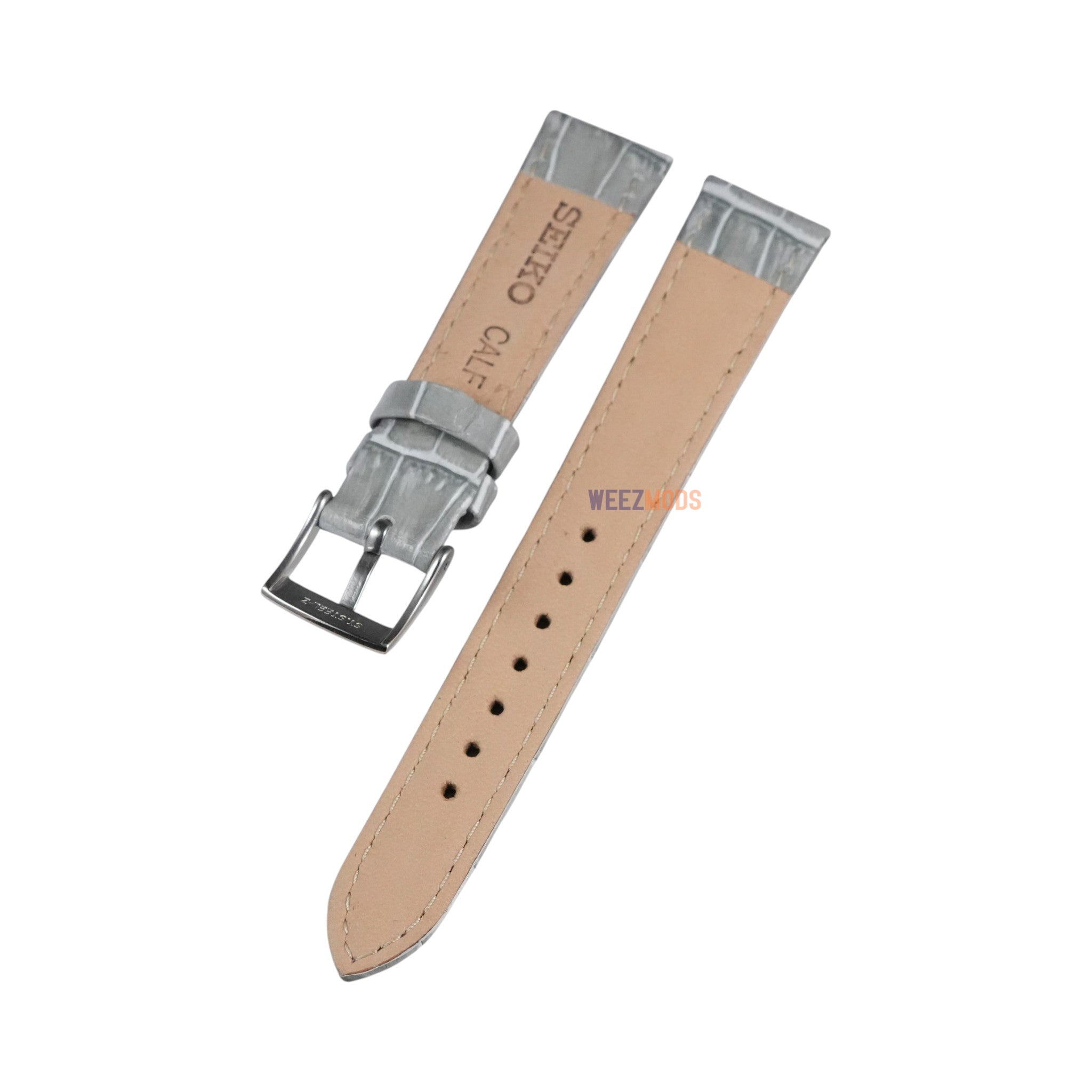 Seiko SWR099P1 : 'Presage' Gray Alligator Strap (16MM)