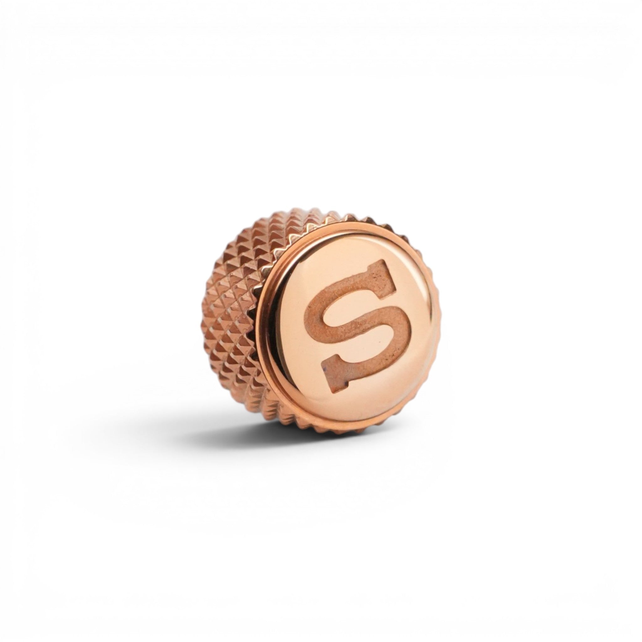 SKX007 Knurled Crown: Polished Rose Gold with S