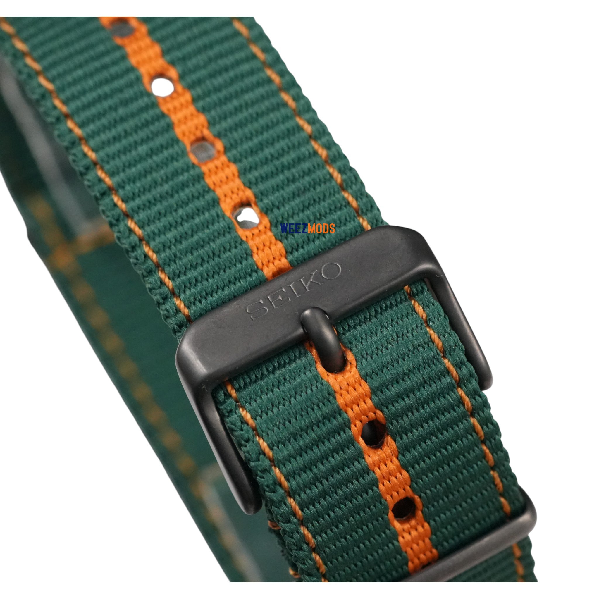 Seiko SRPF73: '5KX' Naruto Lee Nato Strap