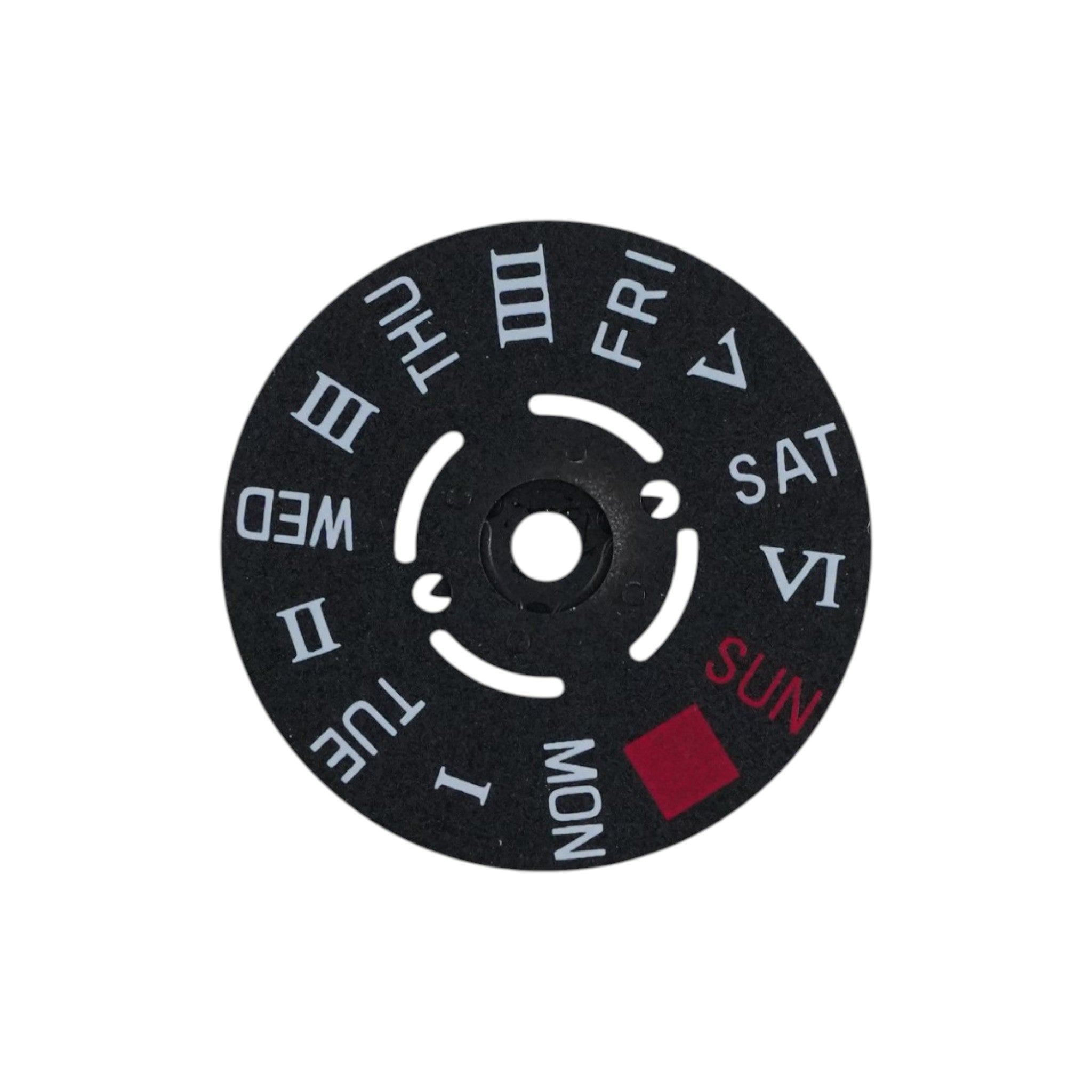 Day Disc: Black Roman with White Numerals (3:00" Position & 3:80" Position)