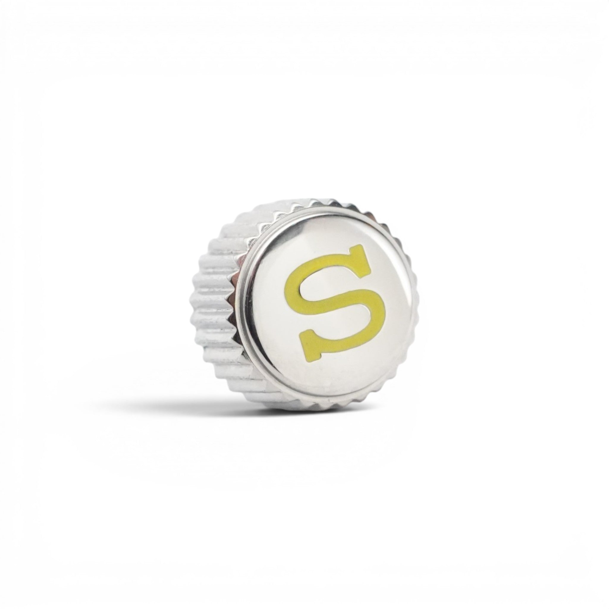 SKX007 Crown: Polished Silver with "Yellow" S