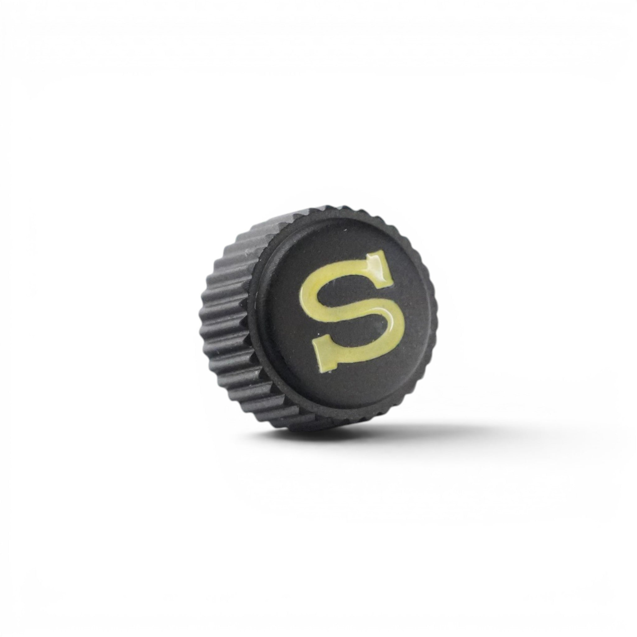 SKX007 Crown: Matte Black with Yellow "S"