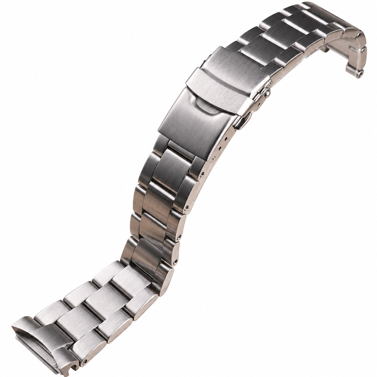 MM300 Oyster brushed silver bracelet on white background