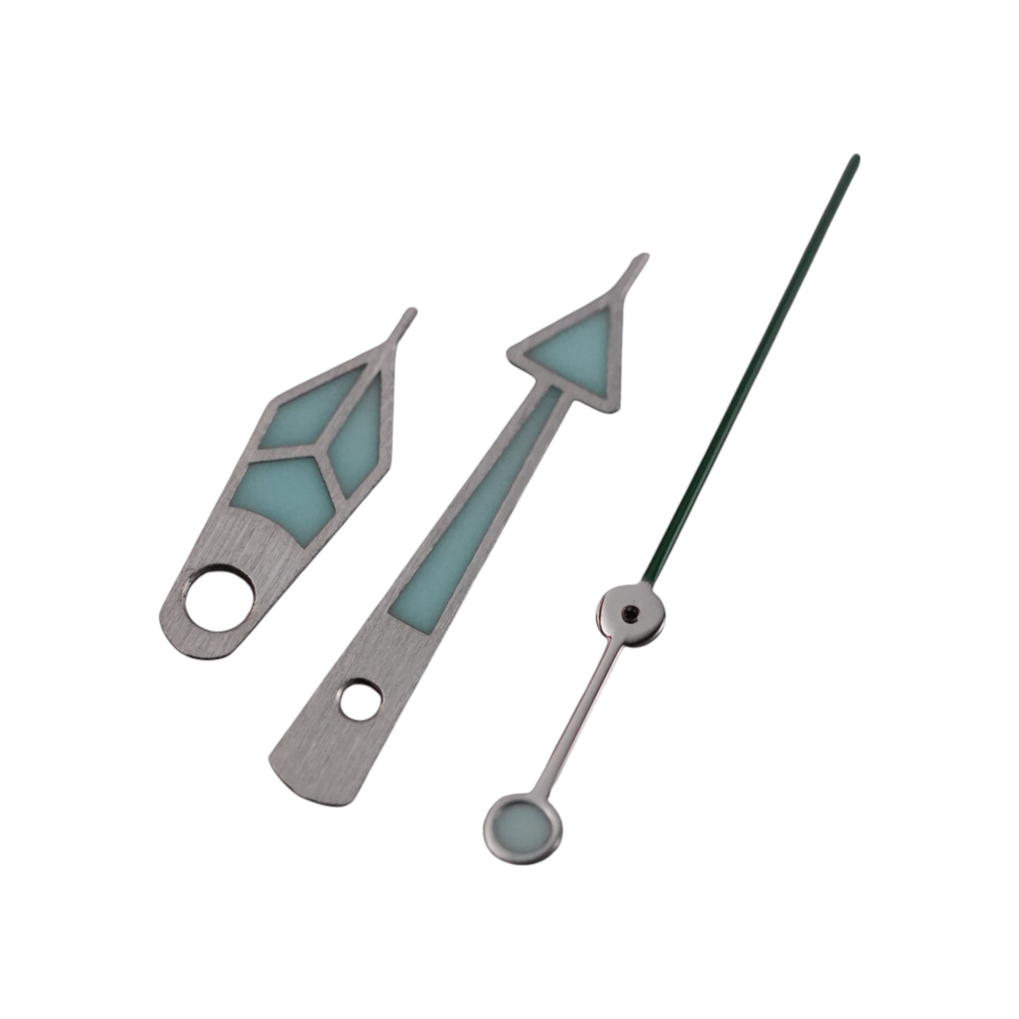 GS Diver: Brushed Silver w/ Green Long Tip