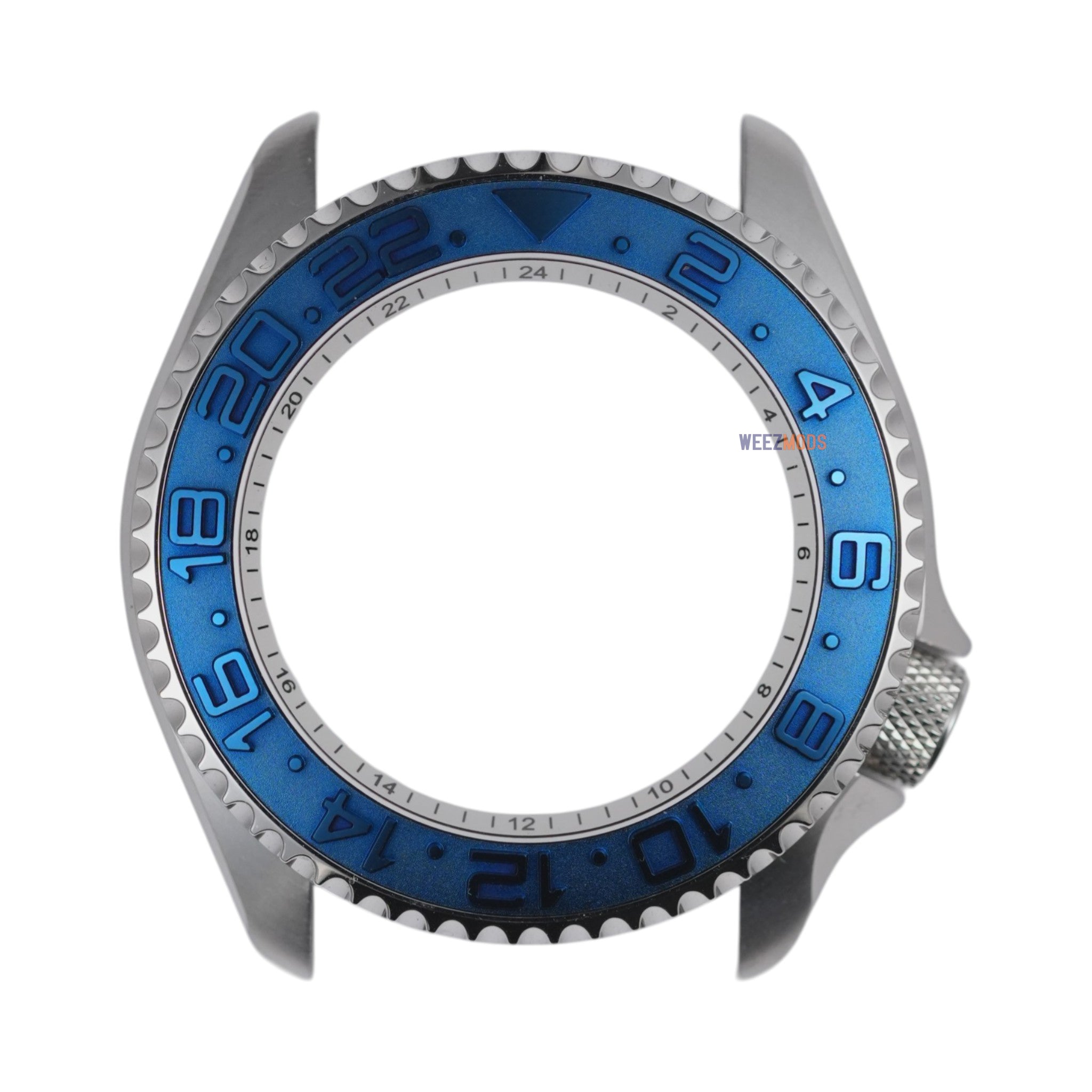 SKX007/SRPD GMT: Brushed Blue with Raised Numerals