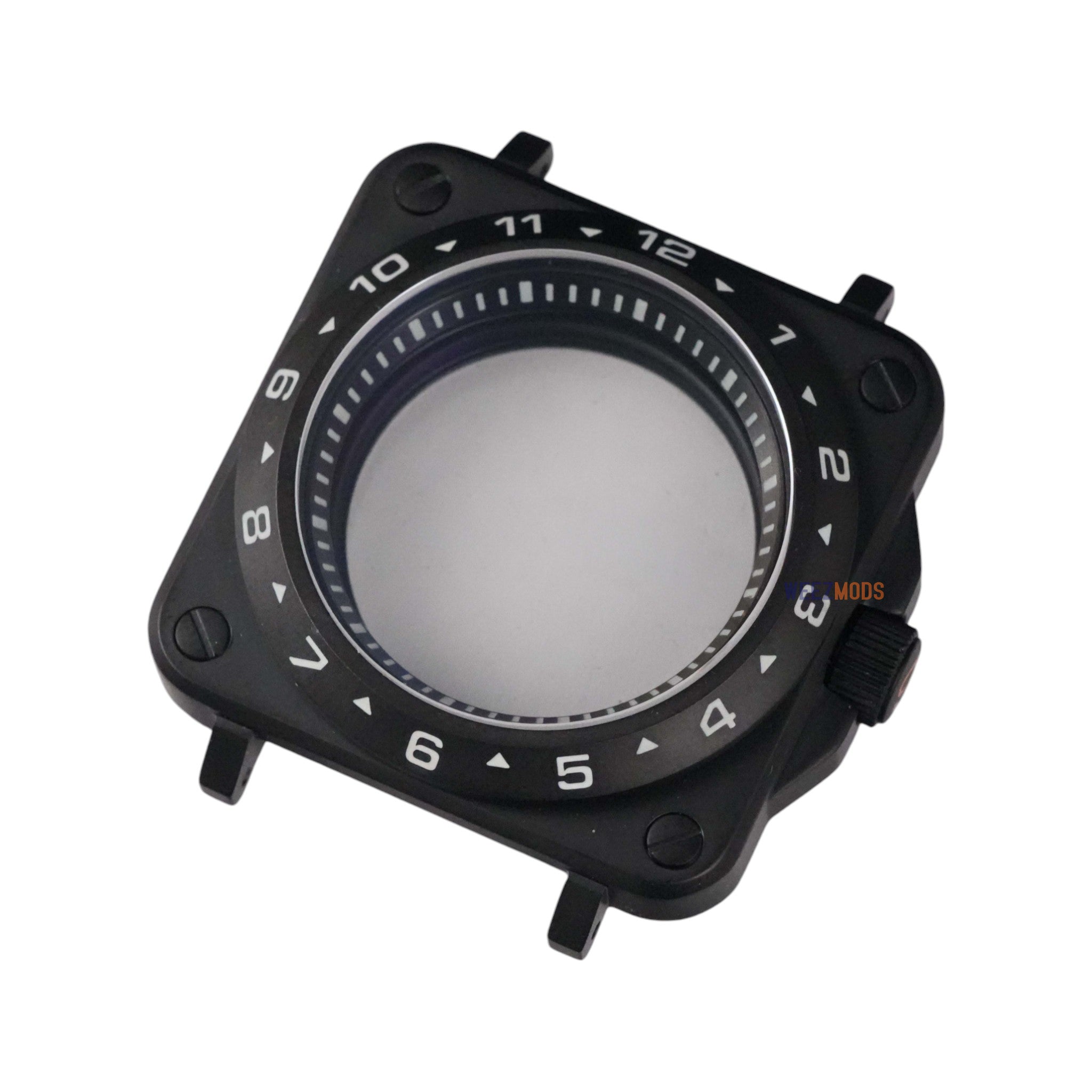 SKX007 B&R: Dual-Time Matte Black Case Set (Ready-to-Build)