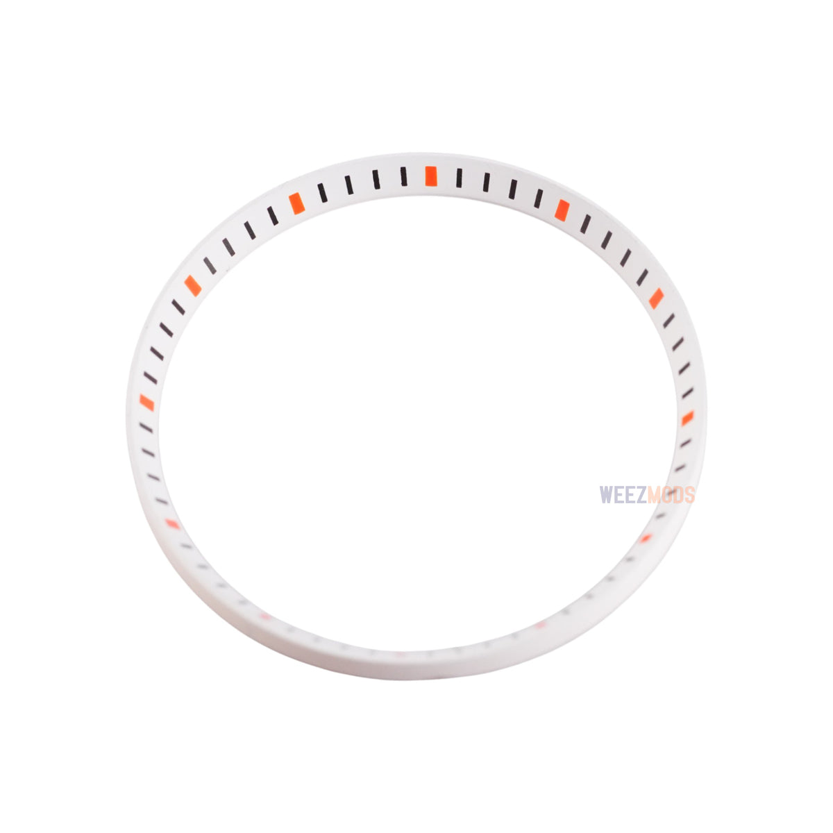 SKX007/SRPD Chapter Ring: White with Orange Markers – WEEZMODS