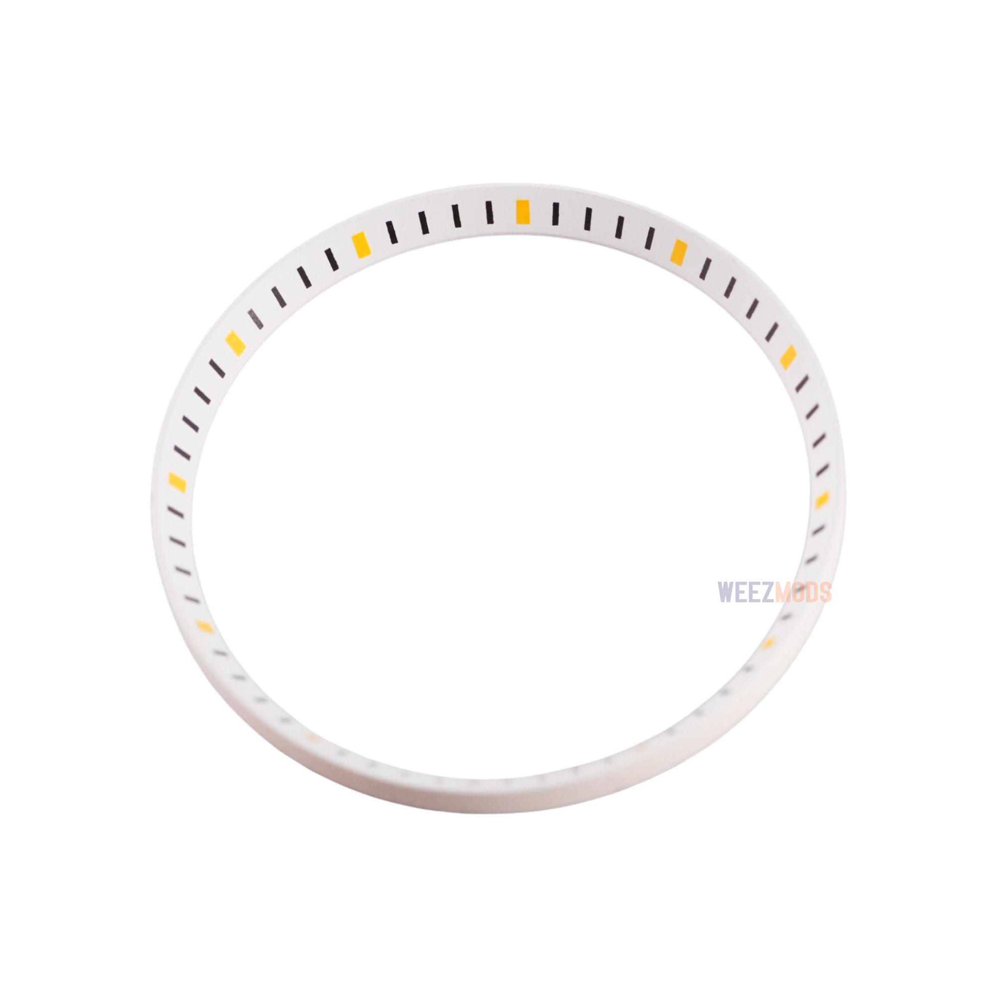 SKX007/SRPD Chapter Ring: White with Yellow Markers
