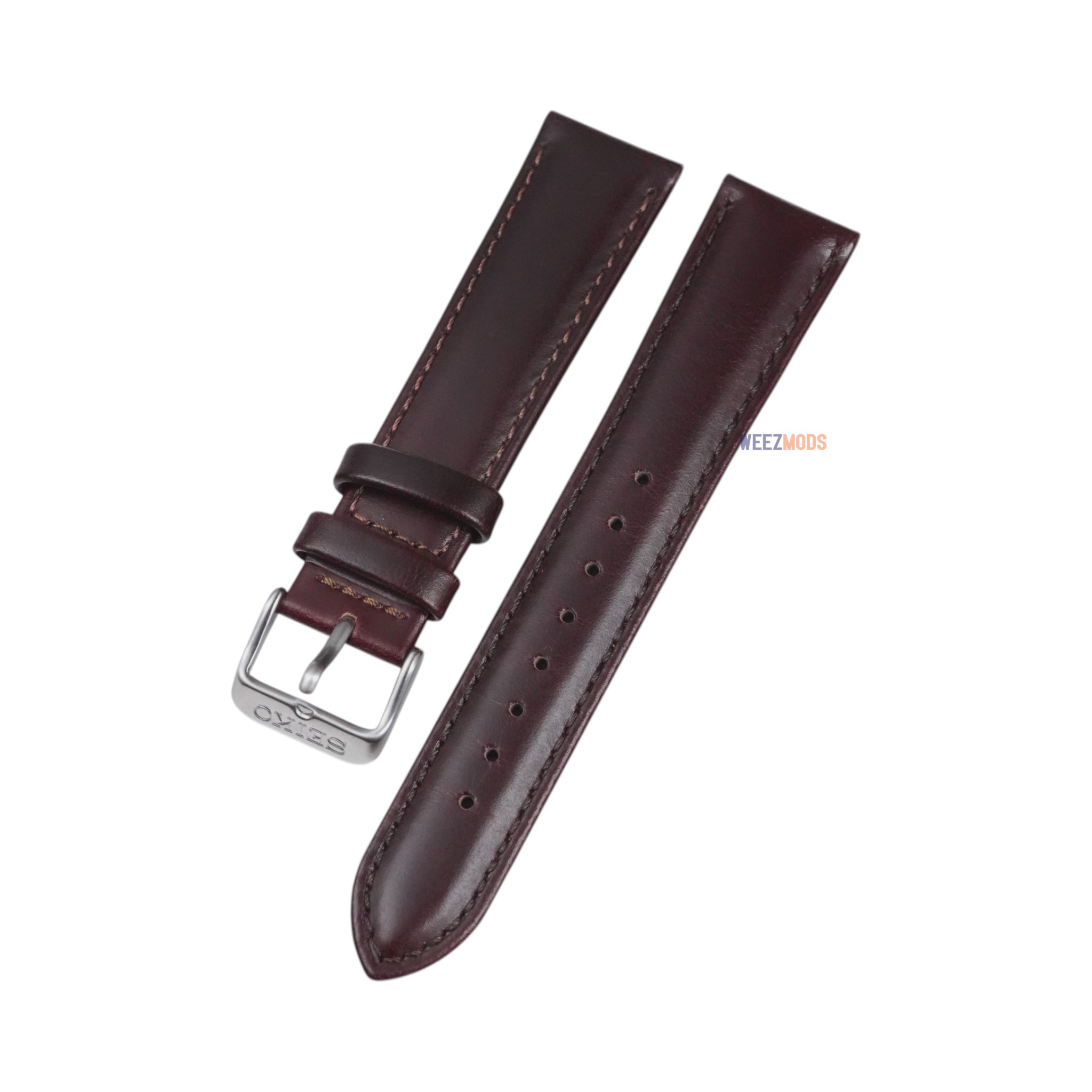 Seiko SRPE41: 'Cocktail' Plain Dark Brown Leather Strap