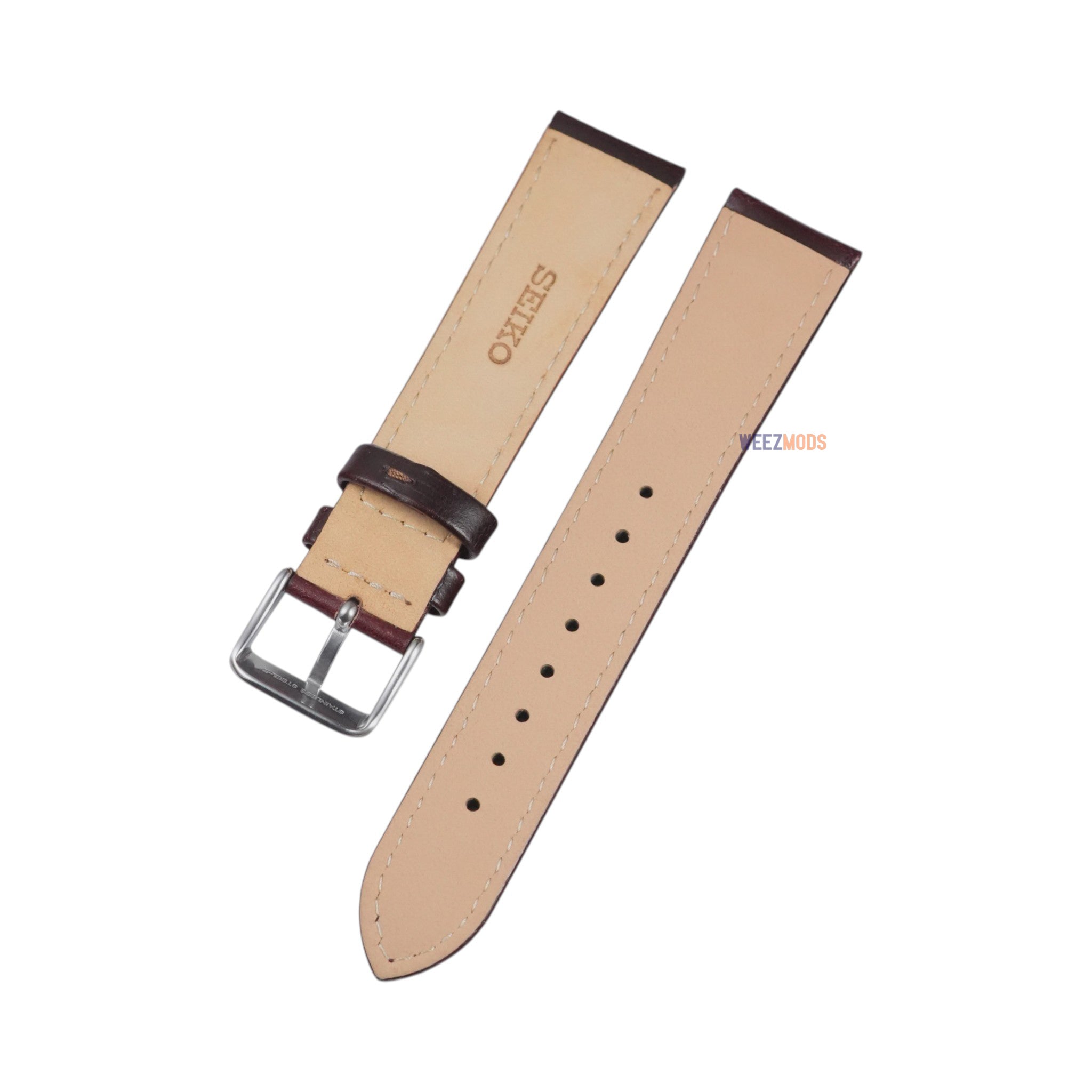 Seiko SRPE41: 'Cocktail' Plain Dark Brown Leather Strap