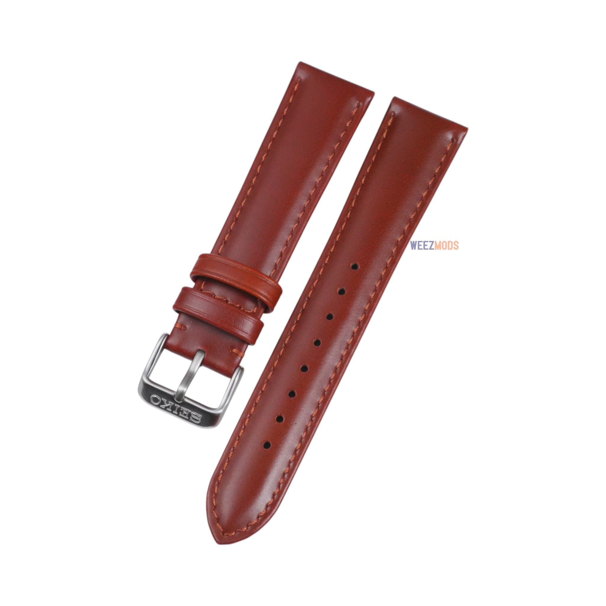 Seiko Presage: 'Cocktail' Plain Light Brown Leather Strap