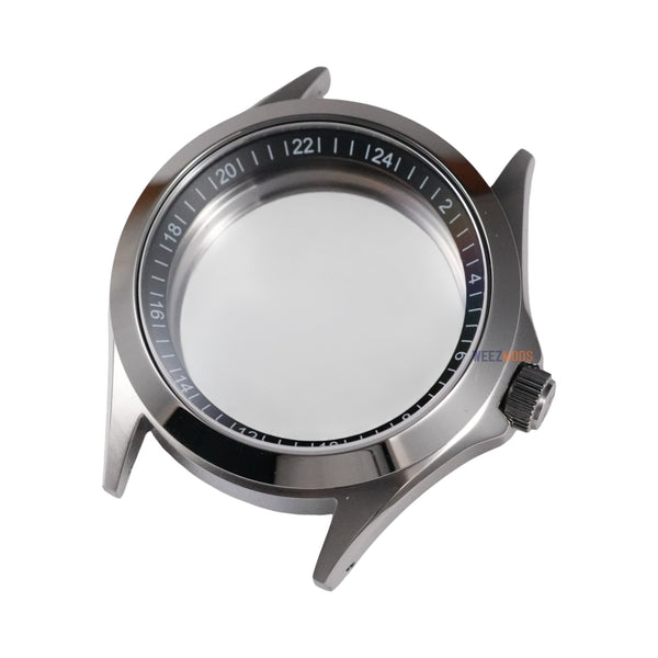 SRPE Pilot: Black 'GMT' Brushed Silver Case (Ready-to-Build)