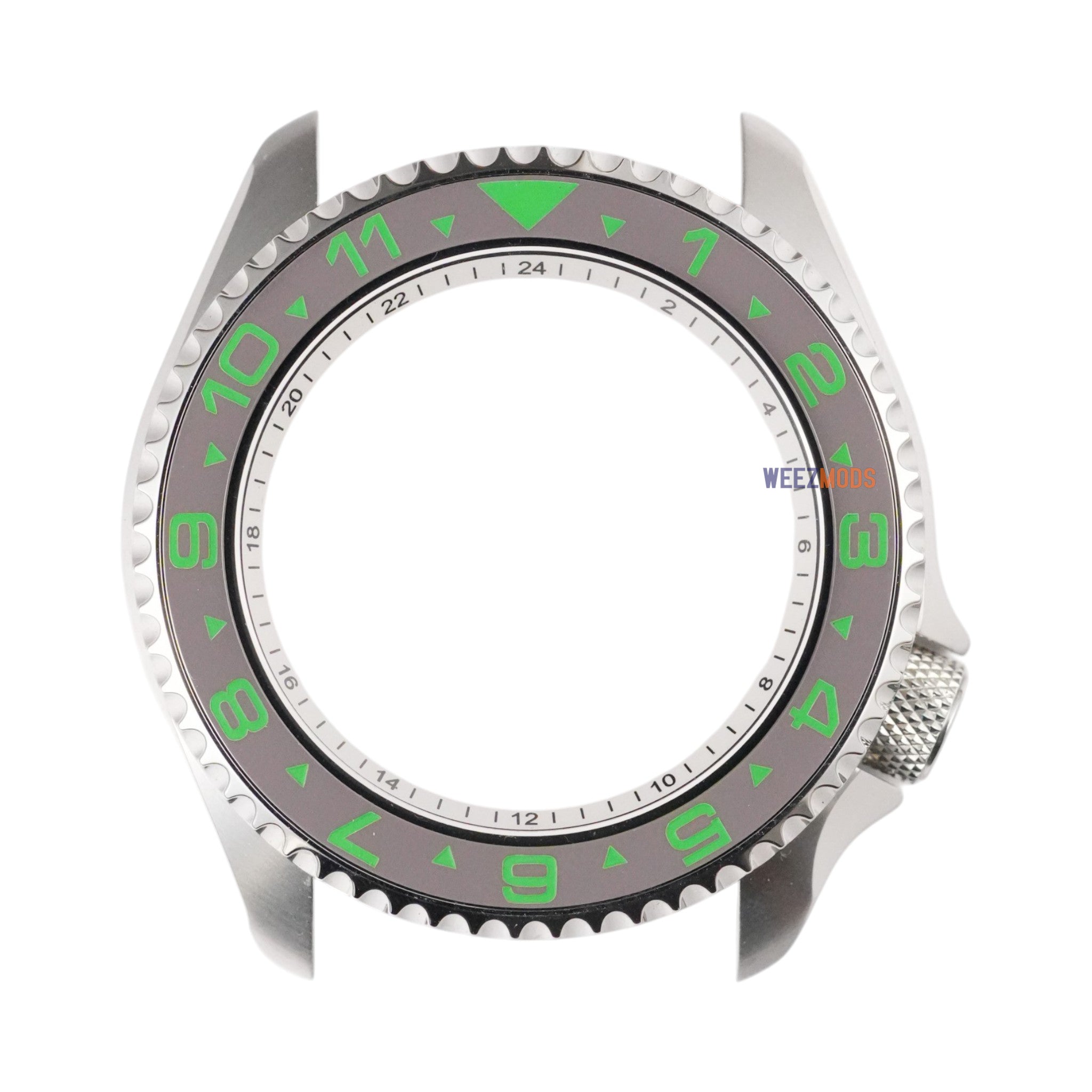 SKX007/SRPD Dual-Time Flat: Gray with Green Markers