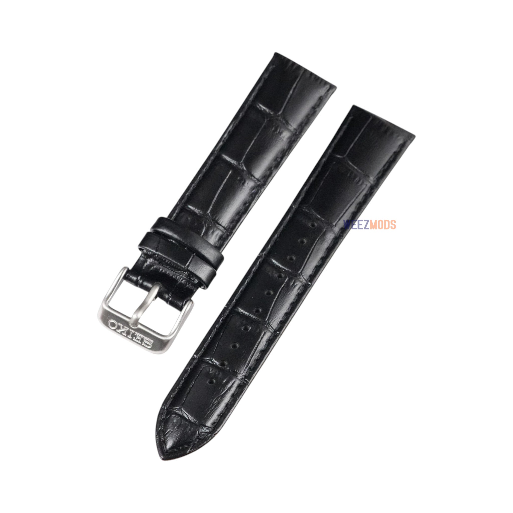 Seiko Presage: 'Cocktail' Black Alligator Leather Strap