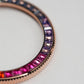 Coin Edge Bezel: Polished Rose Gold in Rainbow