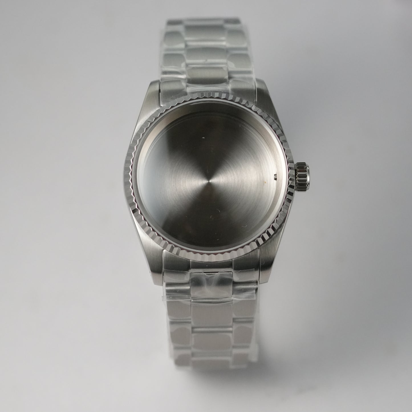 36MM Fluted: Brushed Silver with Oyster Bracelet