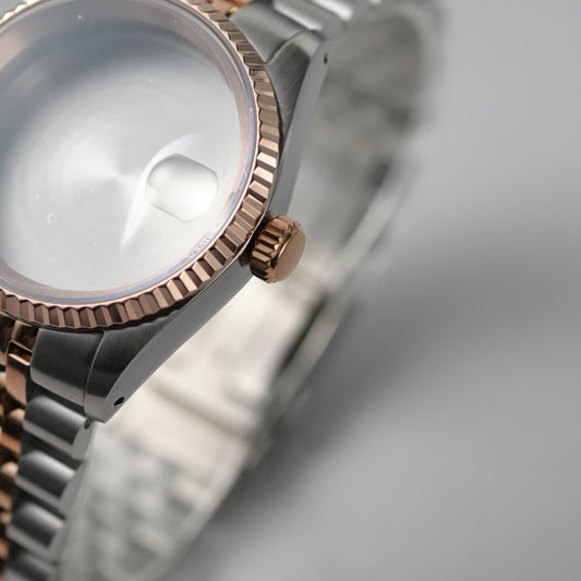 36MM Fluted TT: Brushed Rose Gold with Cyclops & Jubilee Bracelet