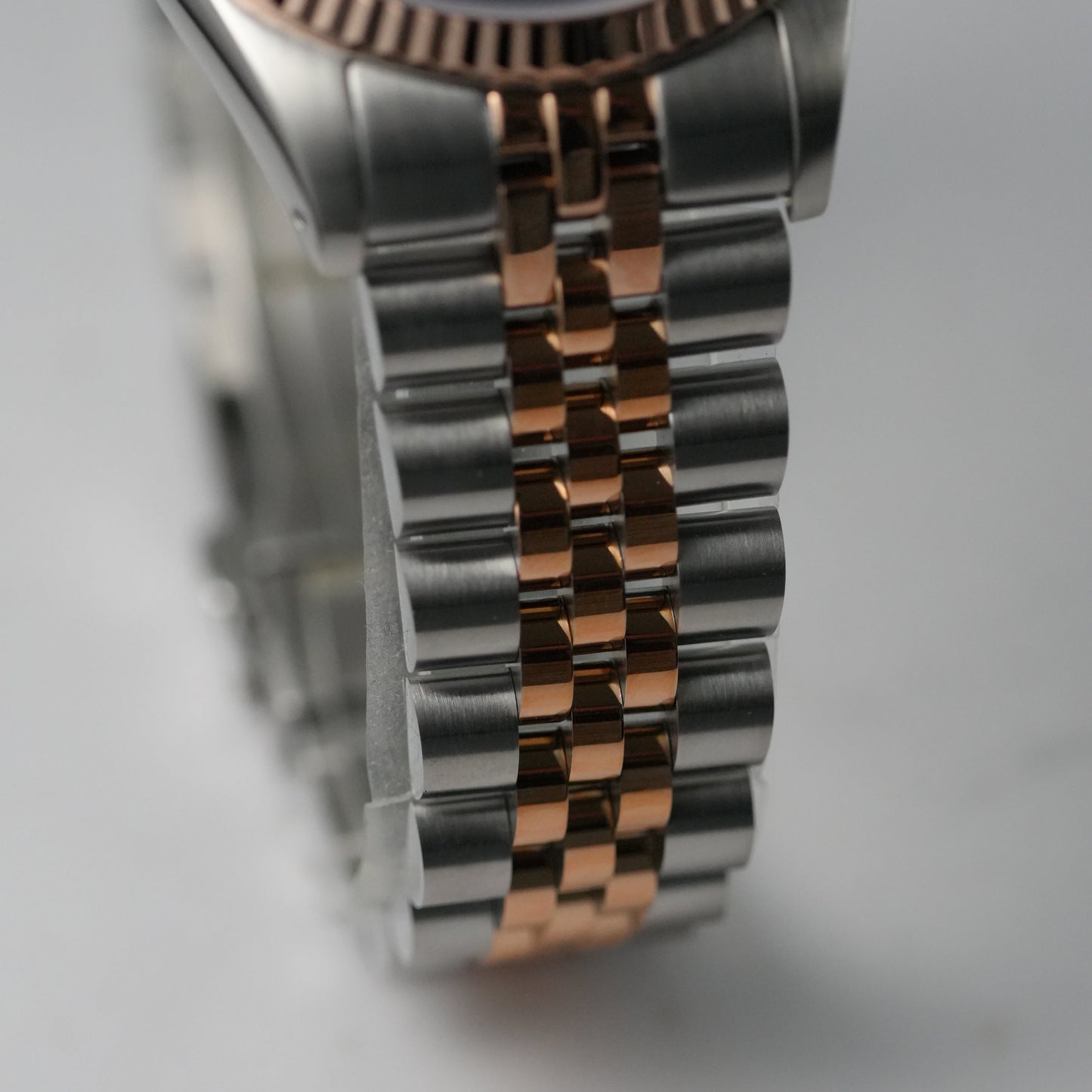 36MM Fluted TT: Brushed Rose Gold with Dome & Jubilee Bracelet