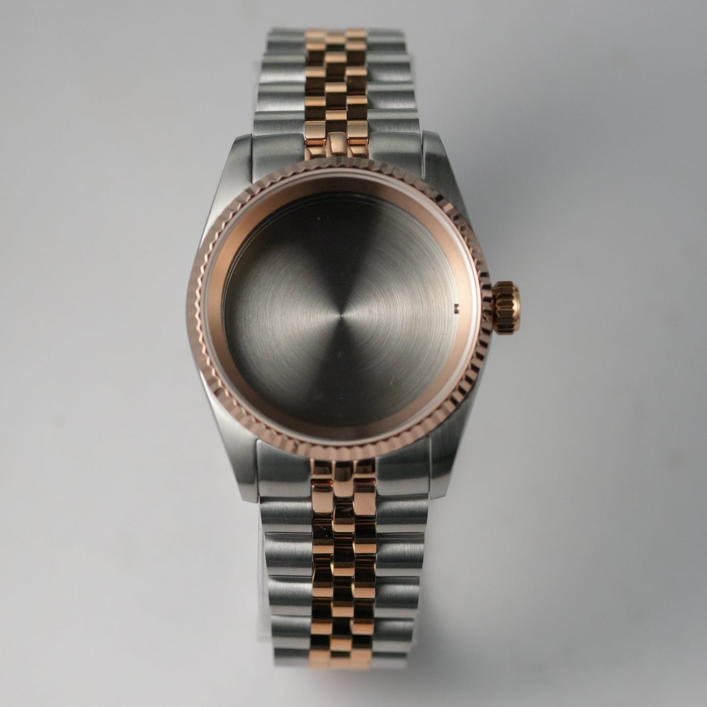 36MM Fluted TT: Brushed Rose Gold with Jubilee Bracelet