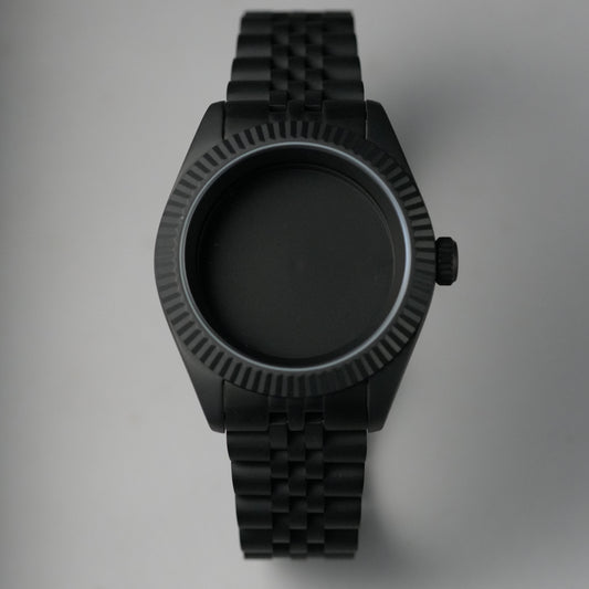 40MM Fluted: Matte Black with Dome & Jubilee Bracelet