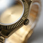 40MM Fluted: Brushed Gold with Dome & Presidential Bracelet