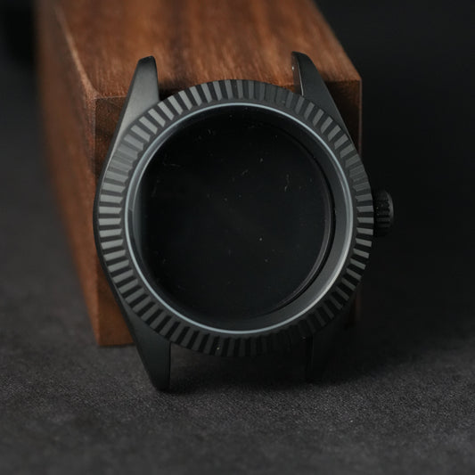 40MM Fluted: Matte Black with Dome