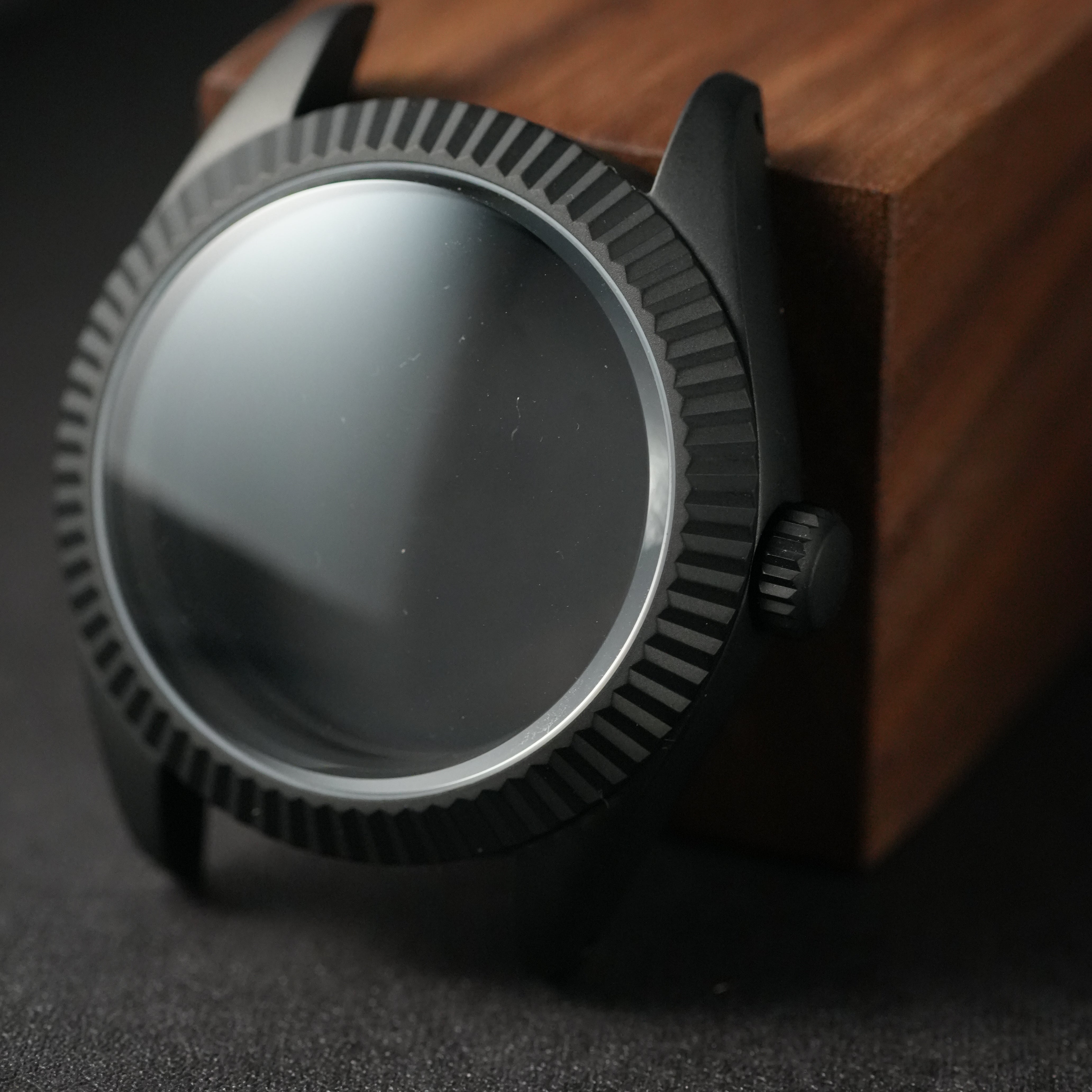 40MM Fluted: Matte Black with Dome