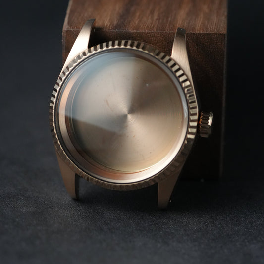 36MM Fluted: Brushed Rose Gold with Dome