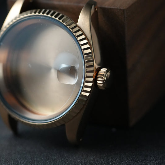 36MM Fluted: Brushed Rose Gold with Cyclops