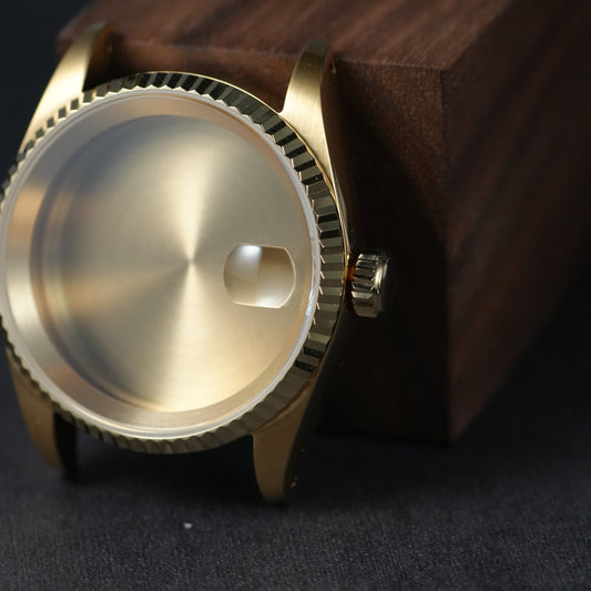 36MM Fluted: Brushed Gold with Cyclops