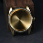 36MM Fluted: Brushed Gold with Flat Sapphire