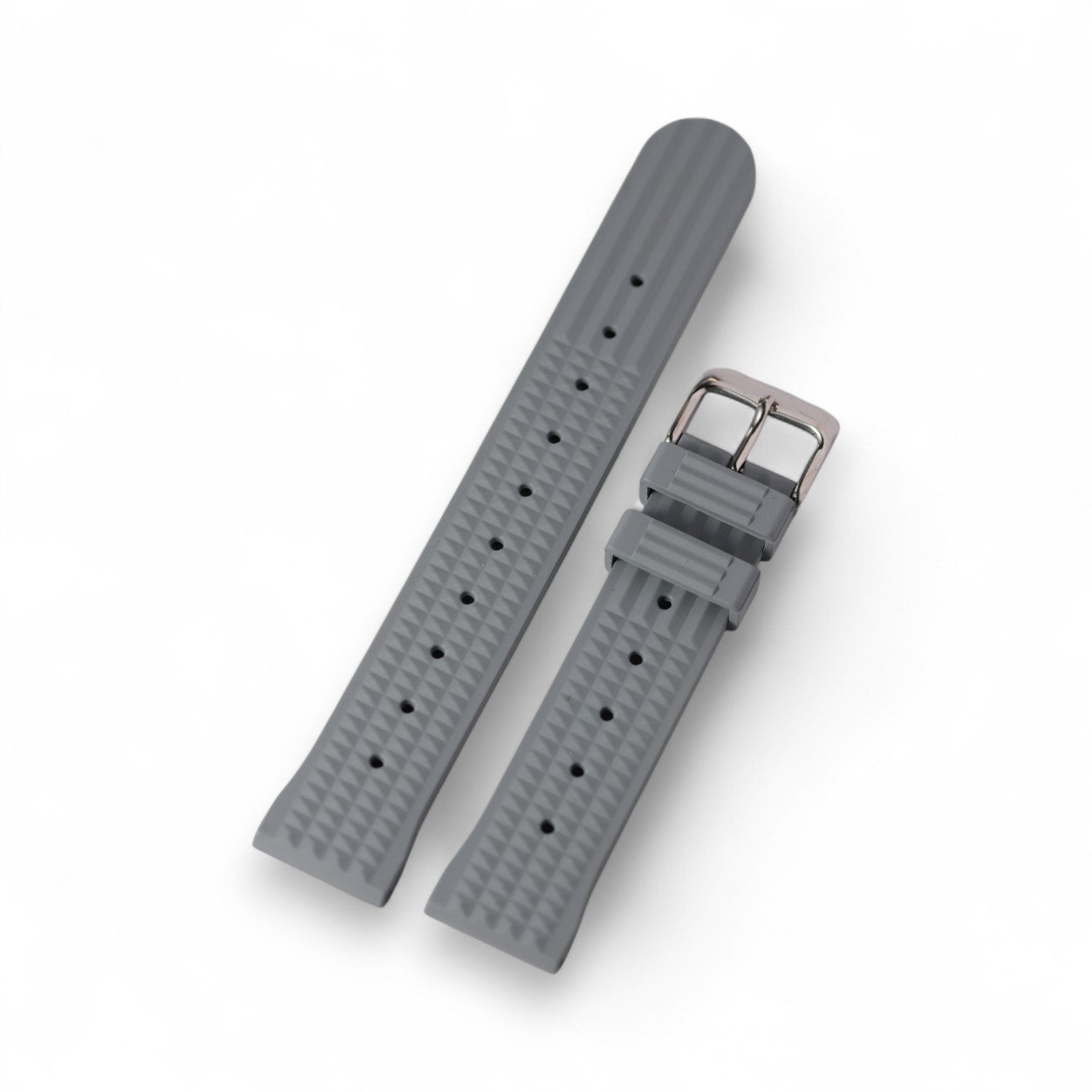 Gray Waffle: FKM Rubber Strap